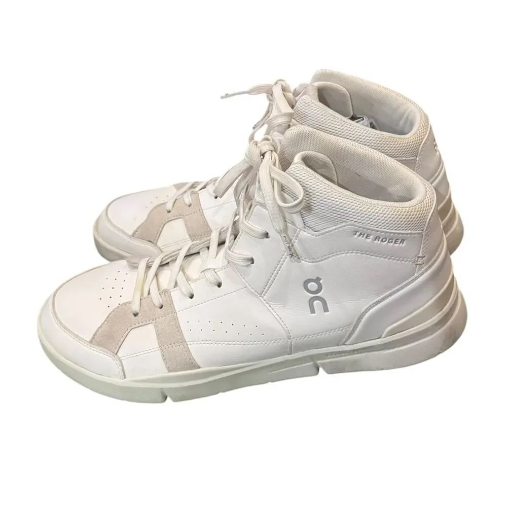 ON The Roger Clubhouse Mid White Sneakers 14